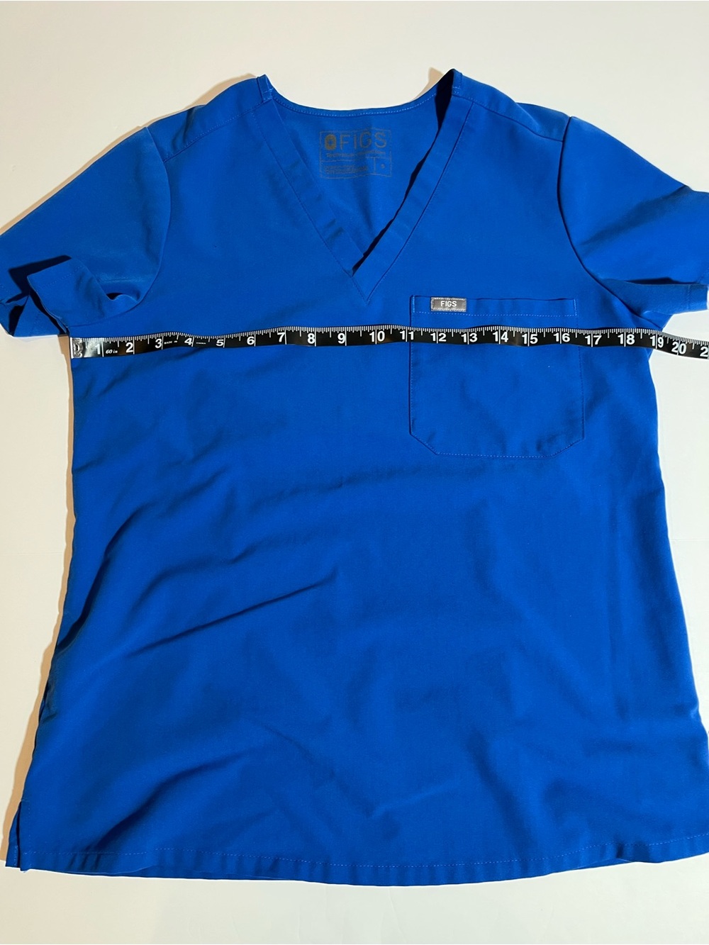 FIGS Catarina Technical Collection Scrub Top V Neck Blue Size S FW1000 - Picture 7 of 8